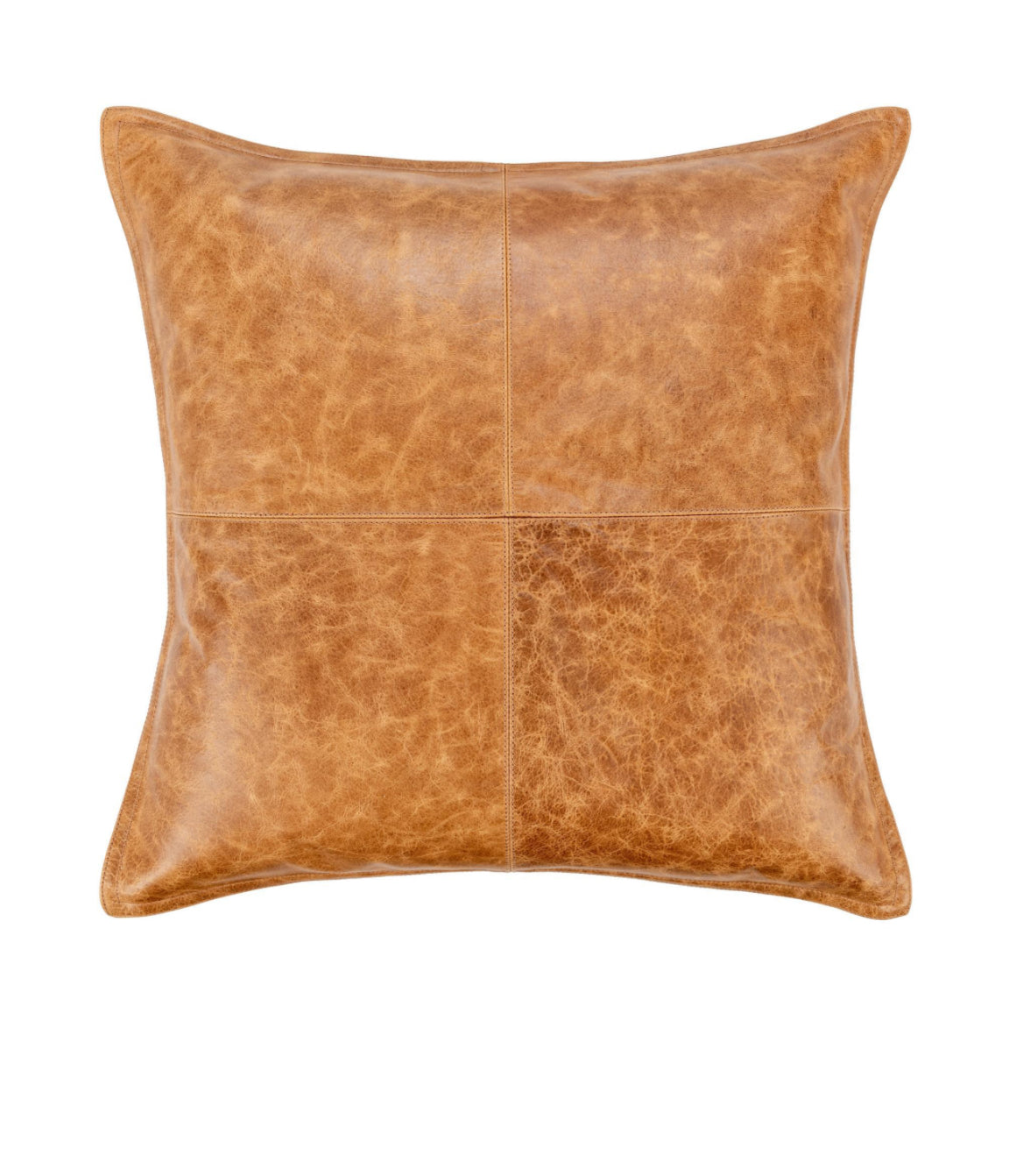 Leather Pillow Chestnut 22x22