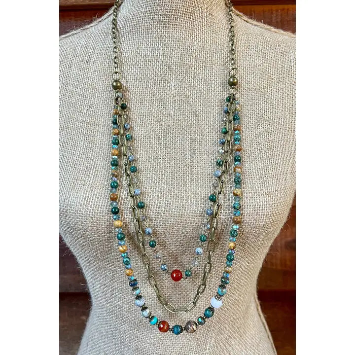 Blue Beaded Necklace