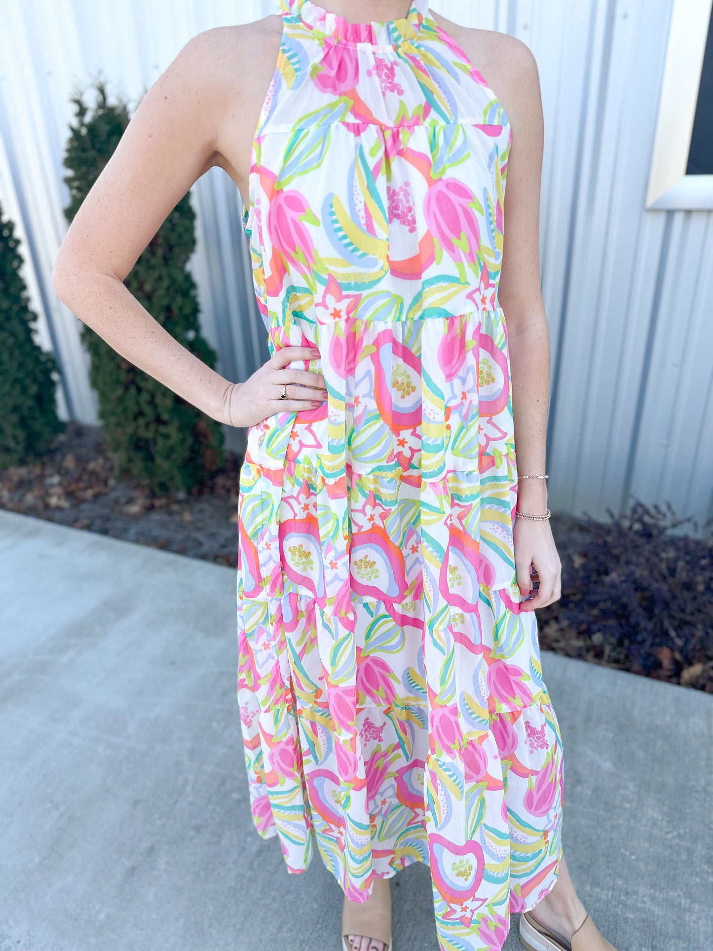 Pink & White Bethany Dress