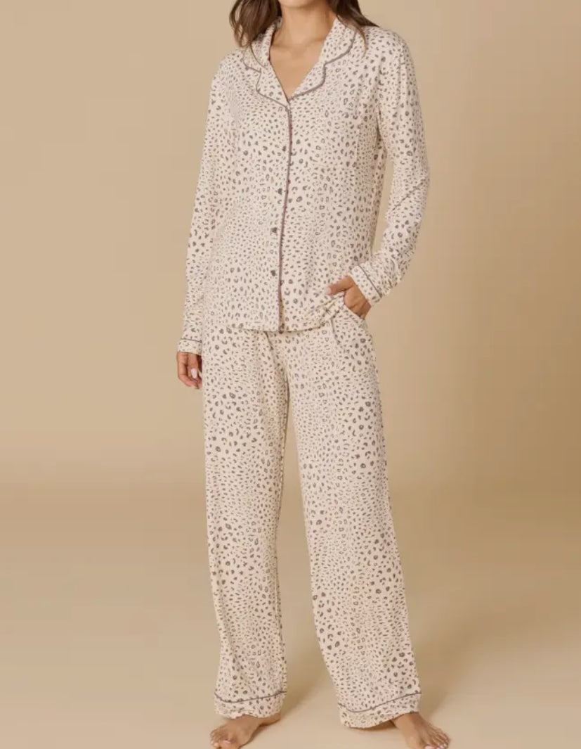 Softies Collared PJ Set/Wild Almond