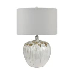 Cream Ceramic Accented Table Lamp 23.75"
