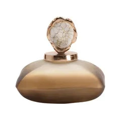 Smoky Brown Bottle w/Agate Accents