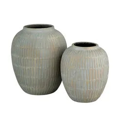 Grey Patterned Vase