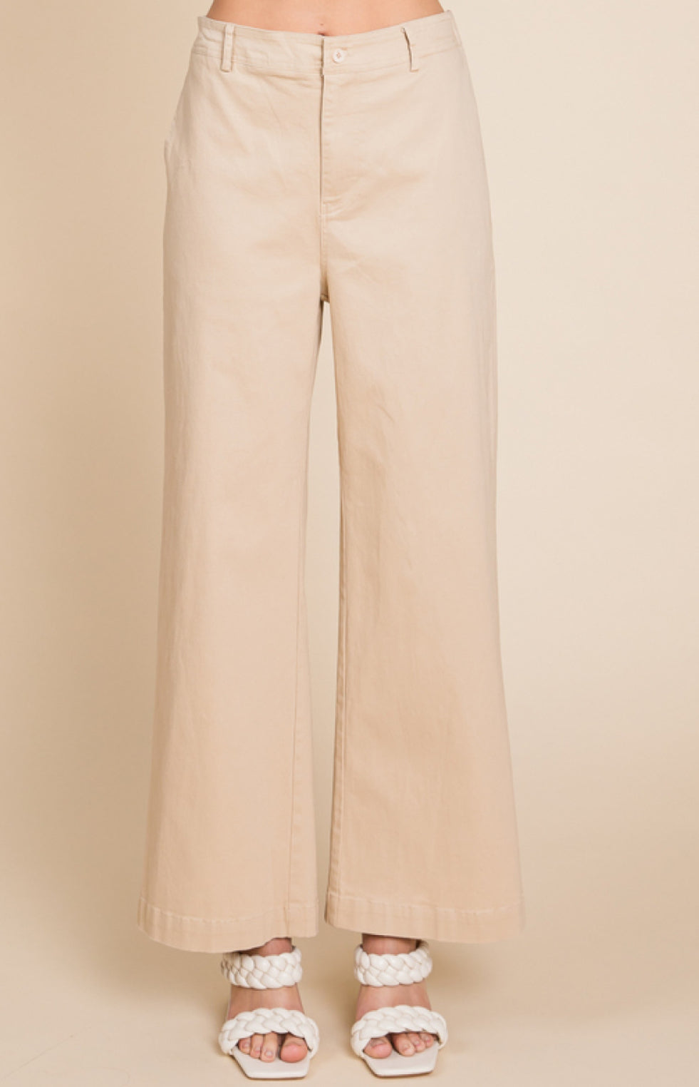 Wide Leg Pants/Lt. Taupe