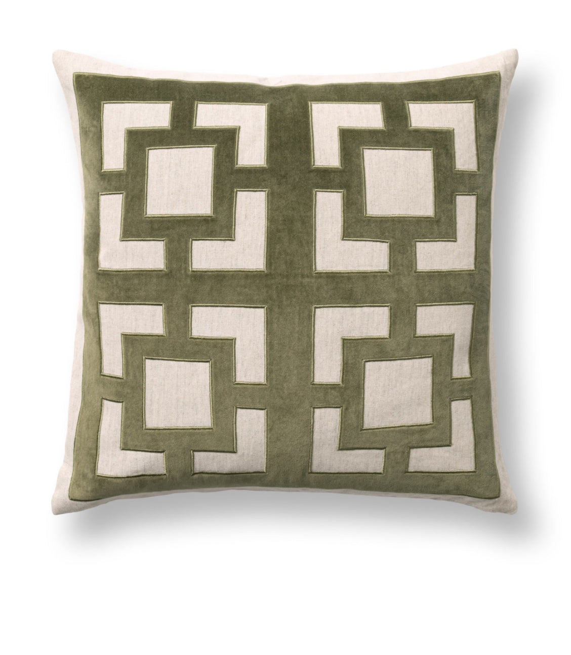 Lattice Pillow Olive 22x22