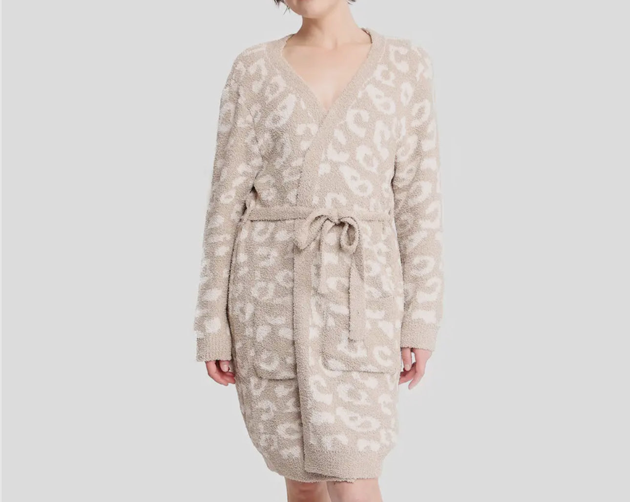 Soft Leopard Print Cardigan/Robe