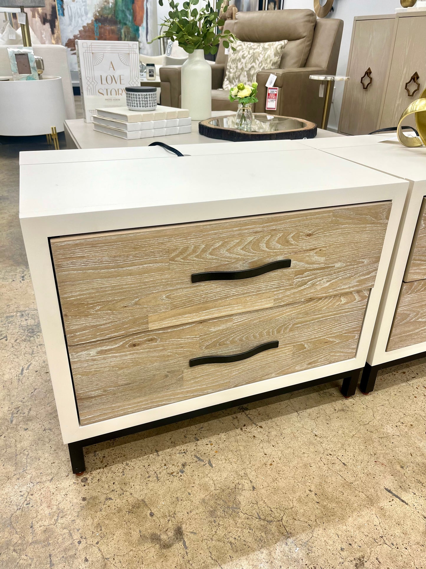 Nightstand w/ Charging Station 21.5"t x 27"w