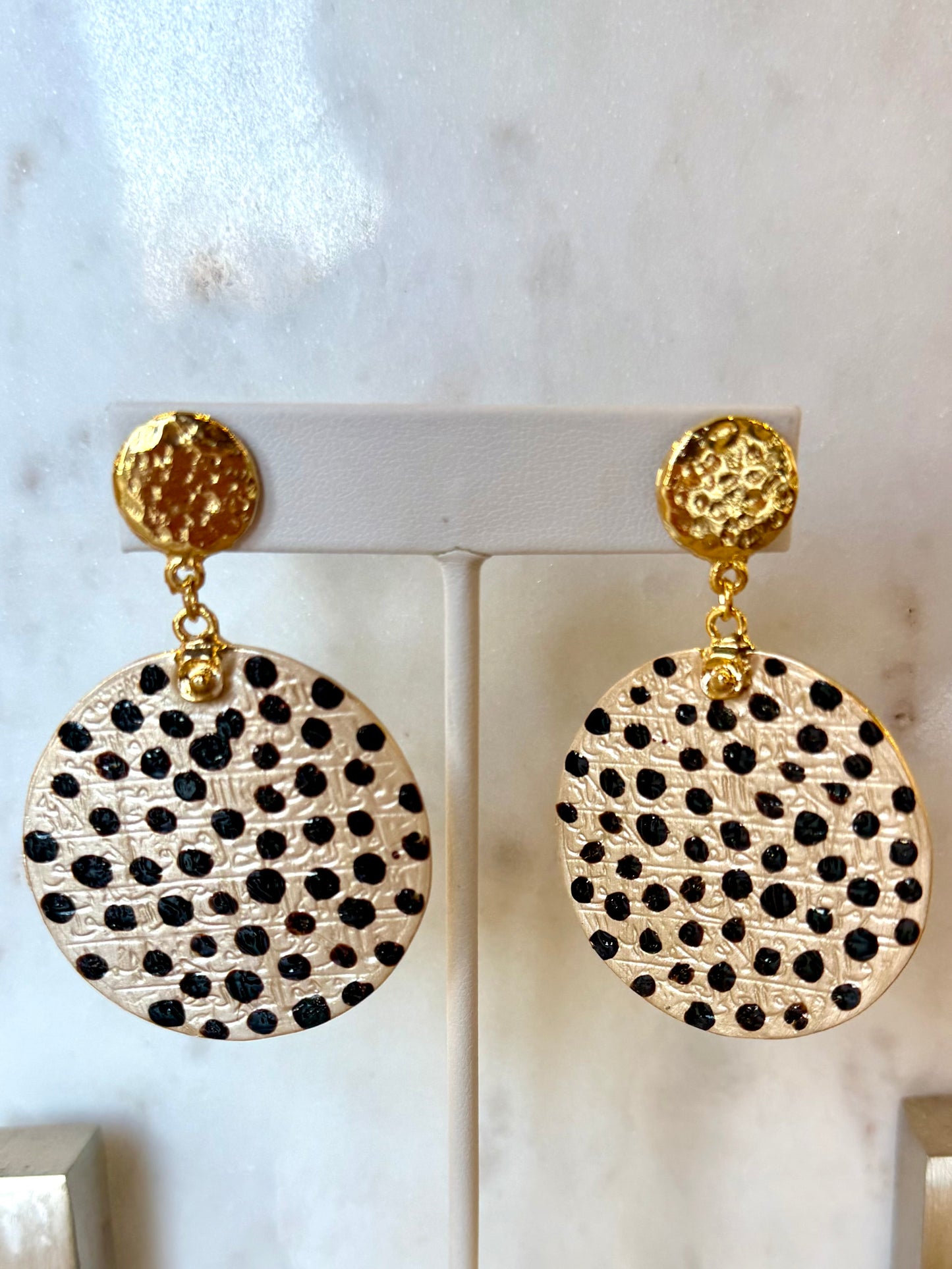 Round Leopard Earrings
