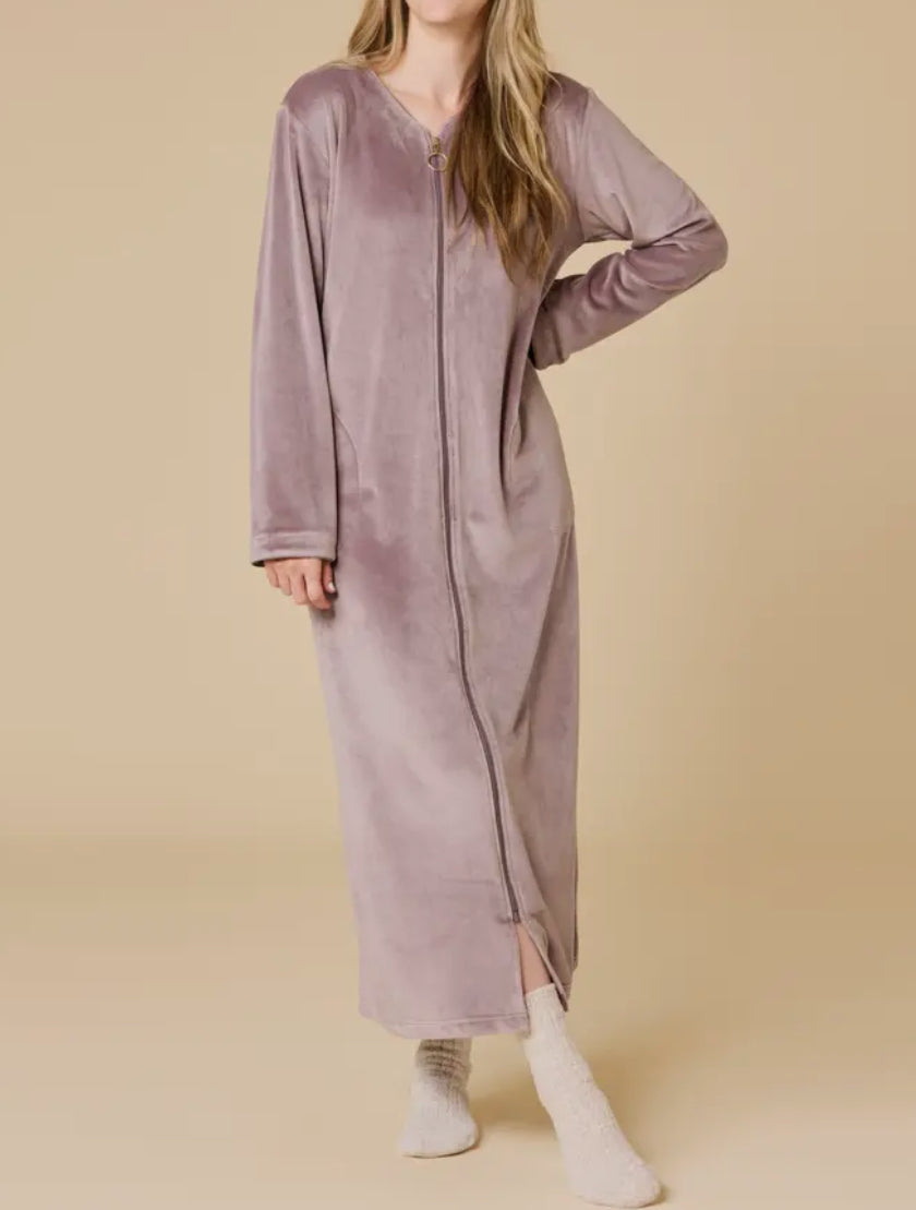 Softies Serenity Zip Robe/Driftwood