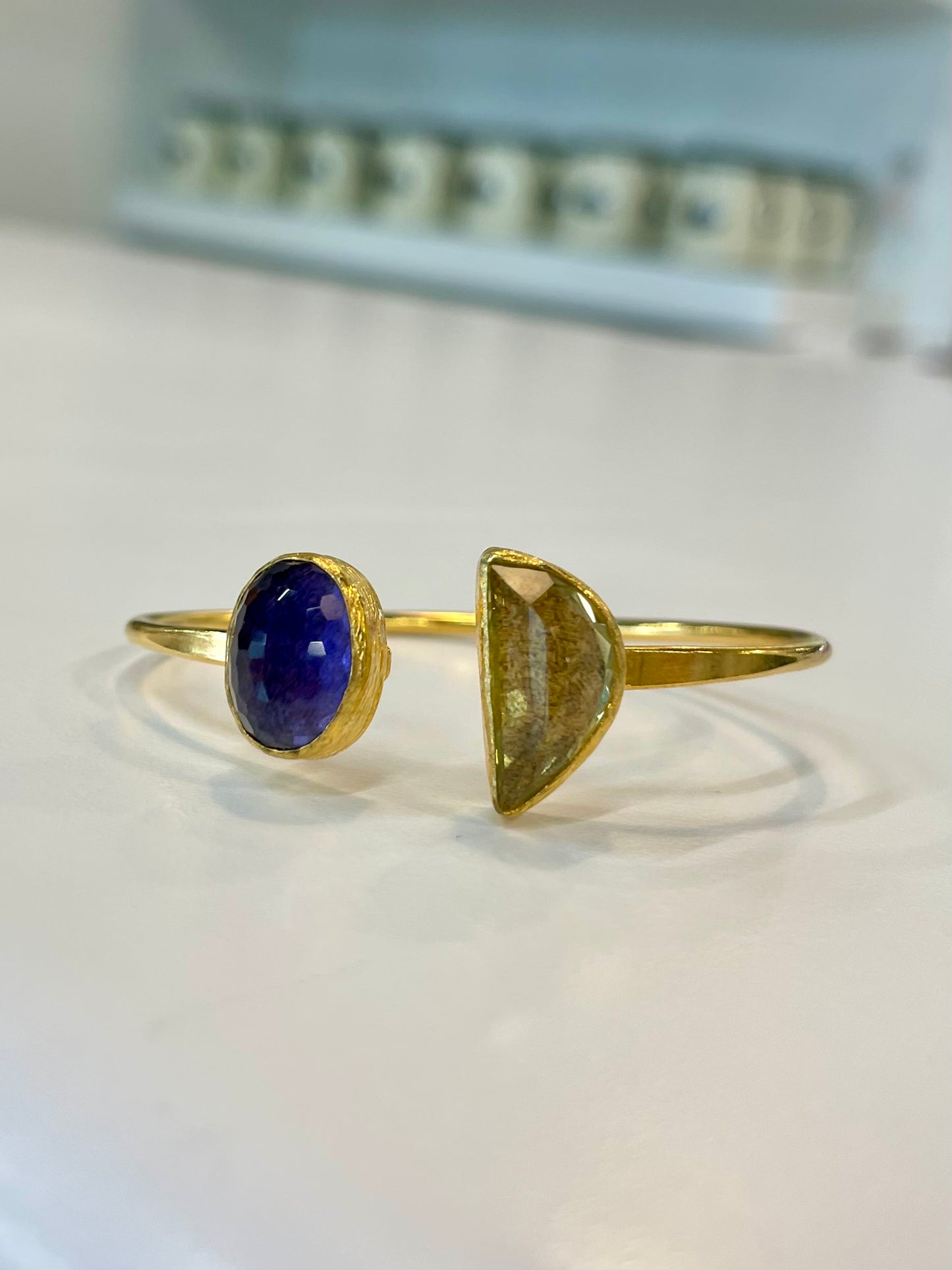 14k Gold Bracelet w/ Precious Stones