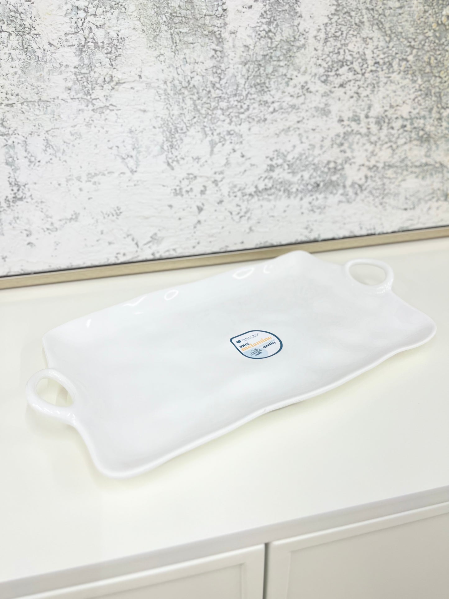 Large White Melamine Serving Platter