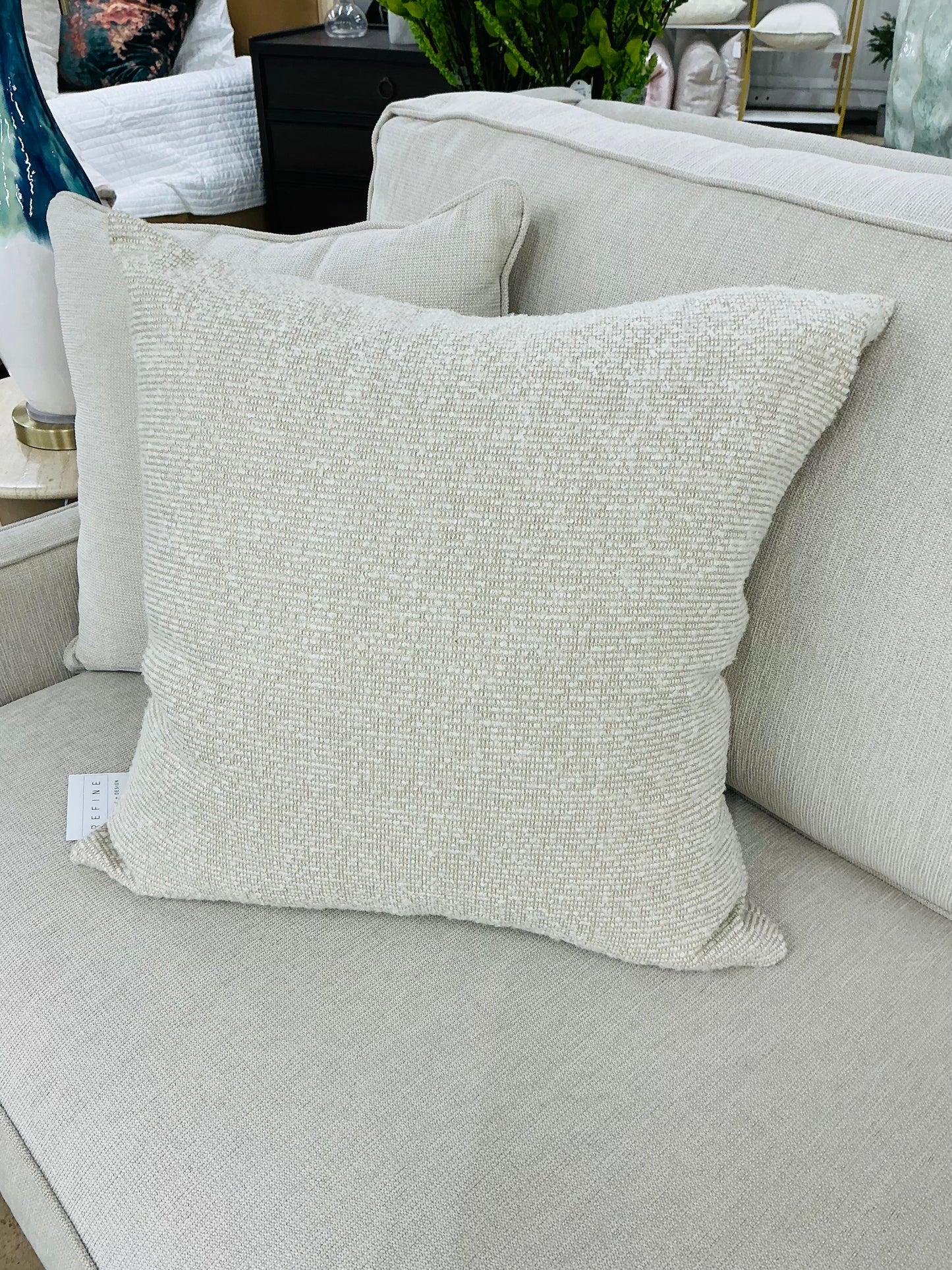 Gold & Cream Textured Pillow 24"x24"