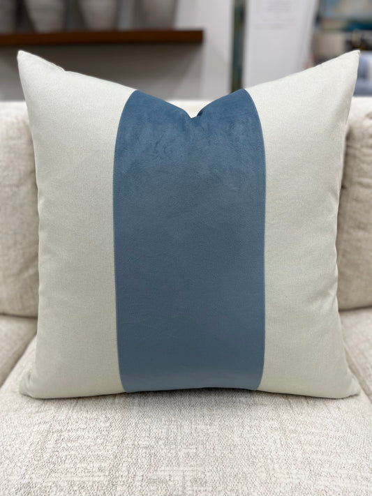 Blue & Cream Throw Pillow