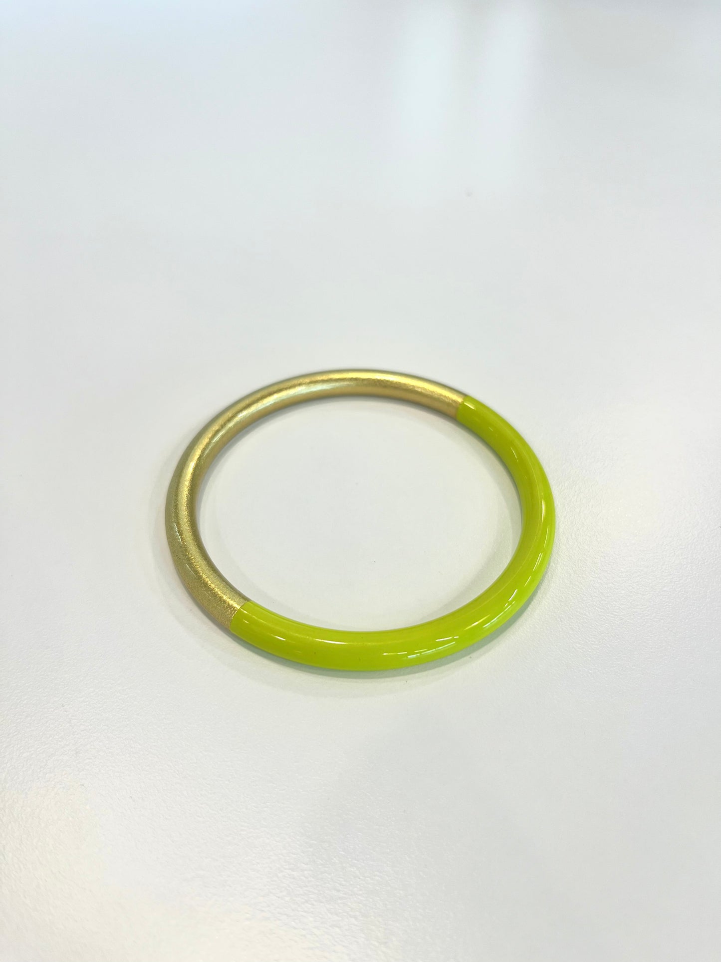 Lime Green & Gold Bracelet - M/L