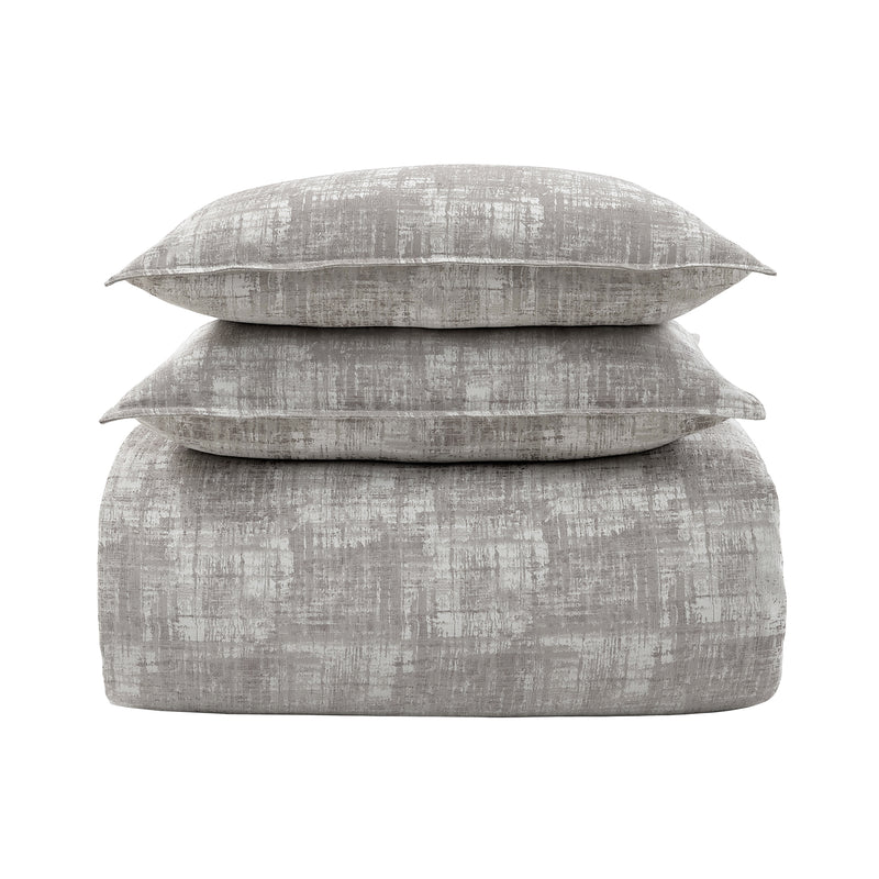 Pewter Jacquard Textured Comforter Set King