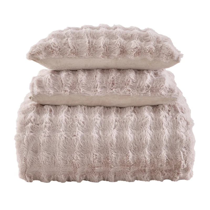 Faux Fur Comforter Set
