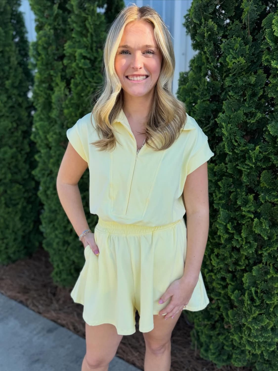 Soft Butter Yellow Romper