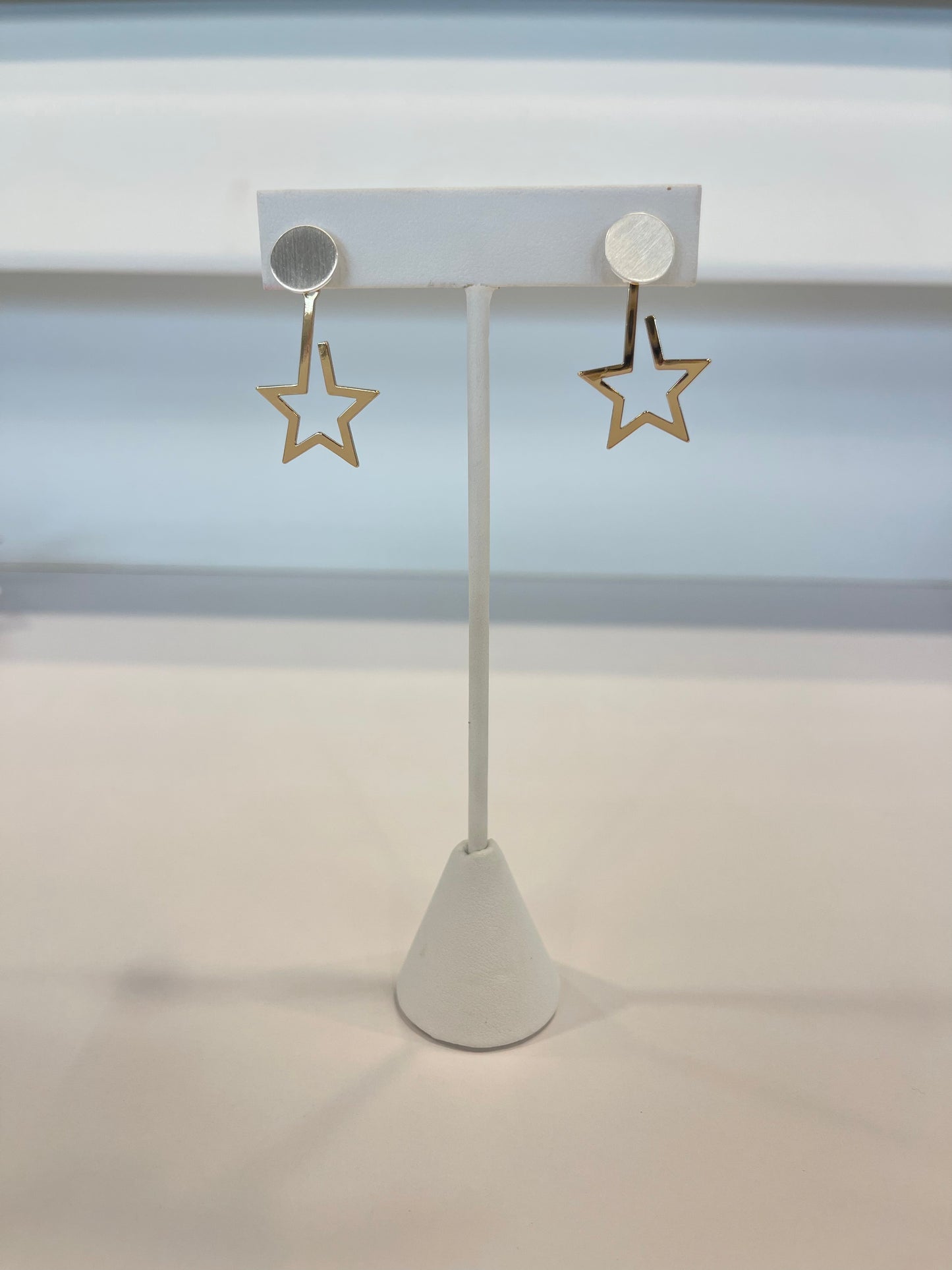 Gold & Silver Star Earrings
