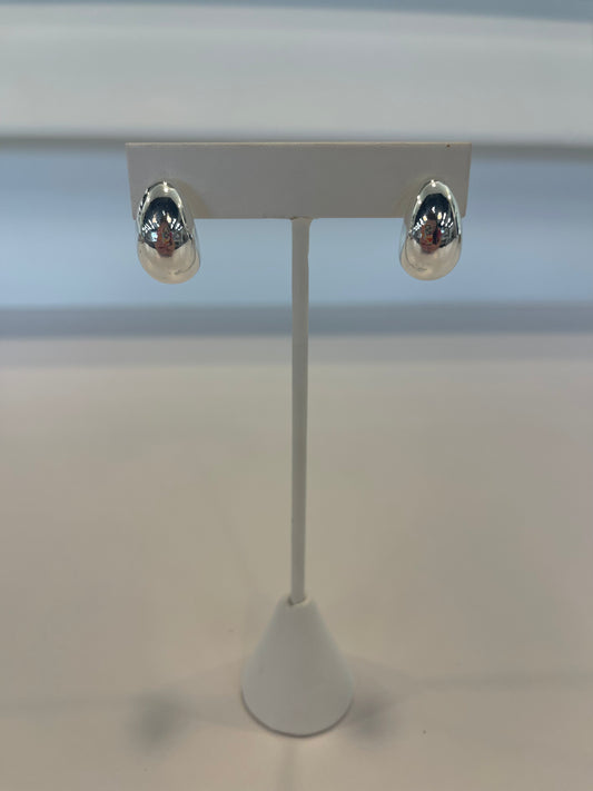 Silver Petal Earrings