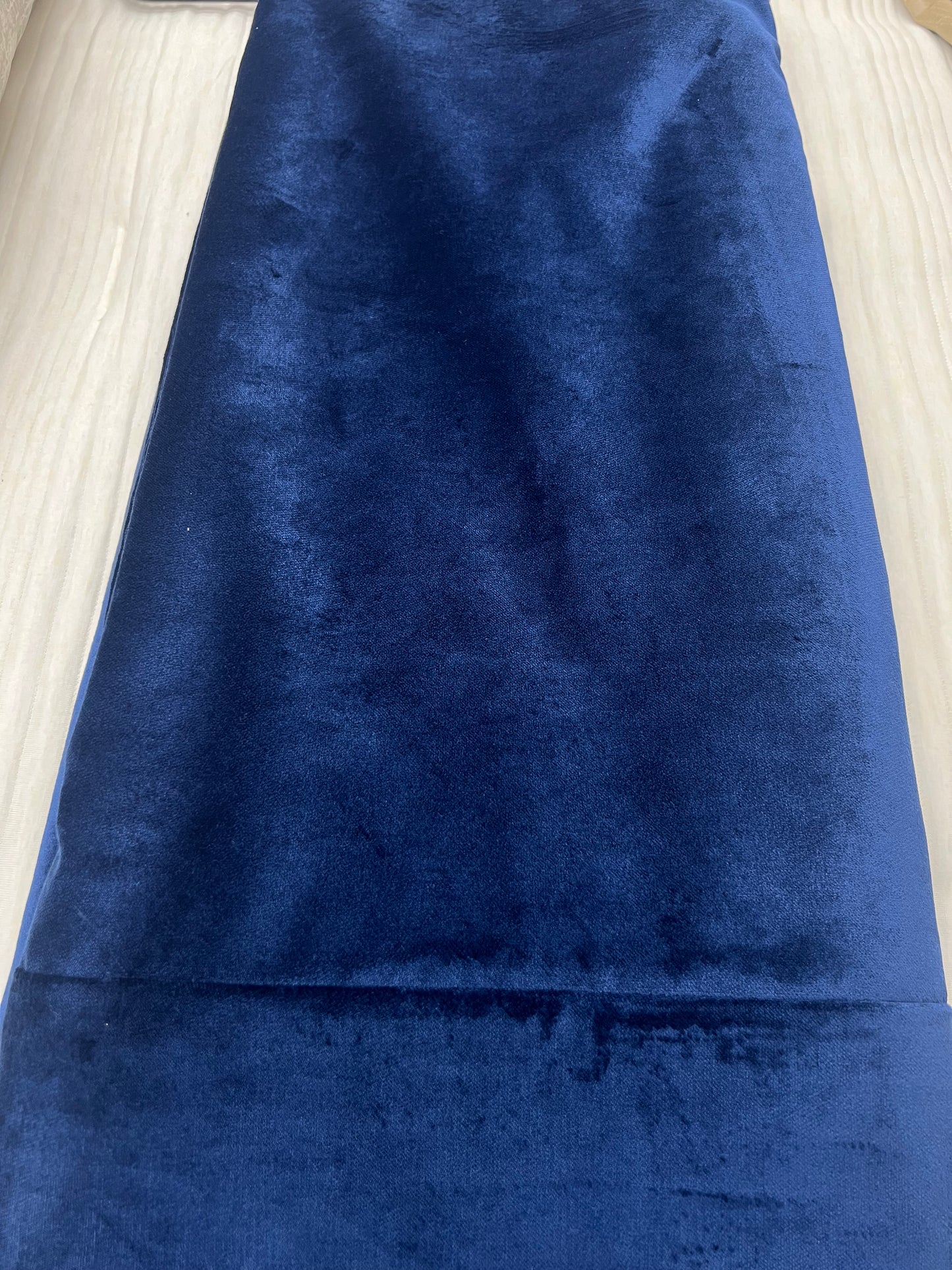 Navy Blue Velvet Blanket/Runner 104"x149"