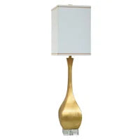 Gold Leaf Table Lamp 43"