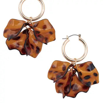 Tortoise Hoop Earrings