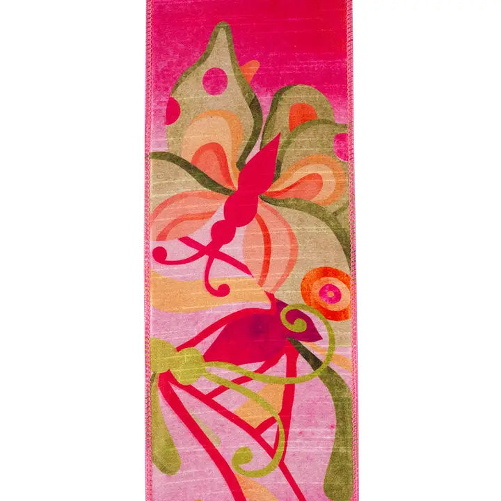 Bright Butterfly Ribbon 4" x 10 Yards