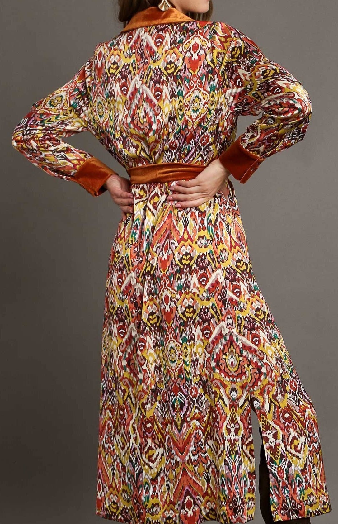 Copper Multi Midi Dress