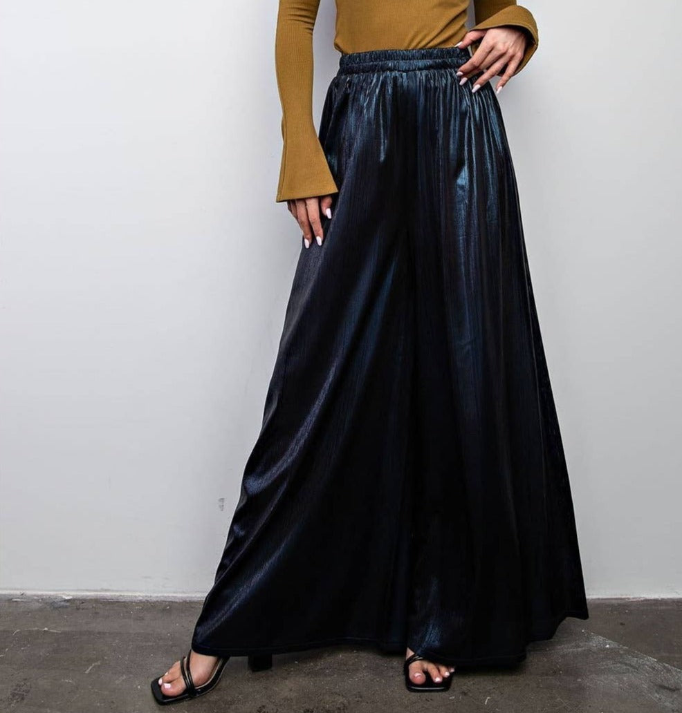 Navy Lurex Pants