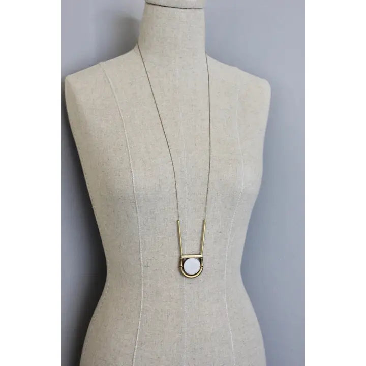 Wood & Brass Chain Necklace