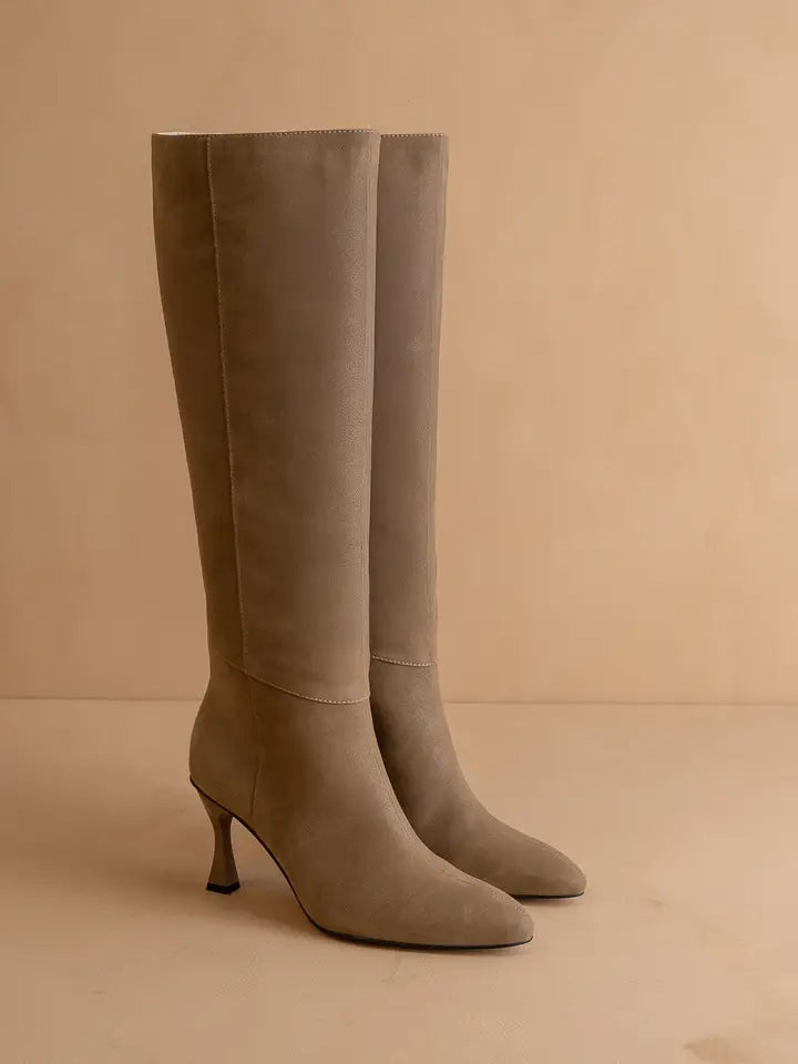 Dark Taupe Pointed Toe Boot