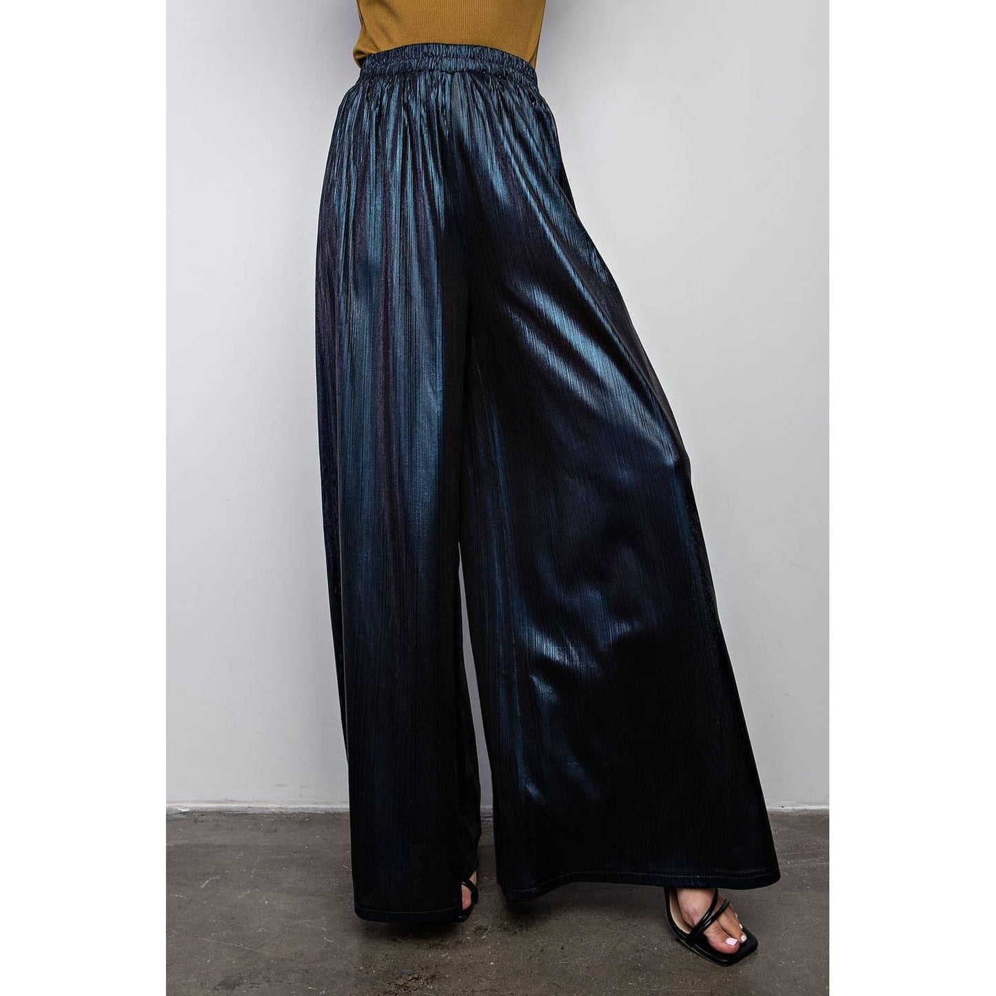 Navy Lurex Pants