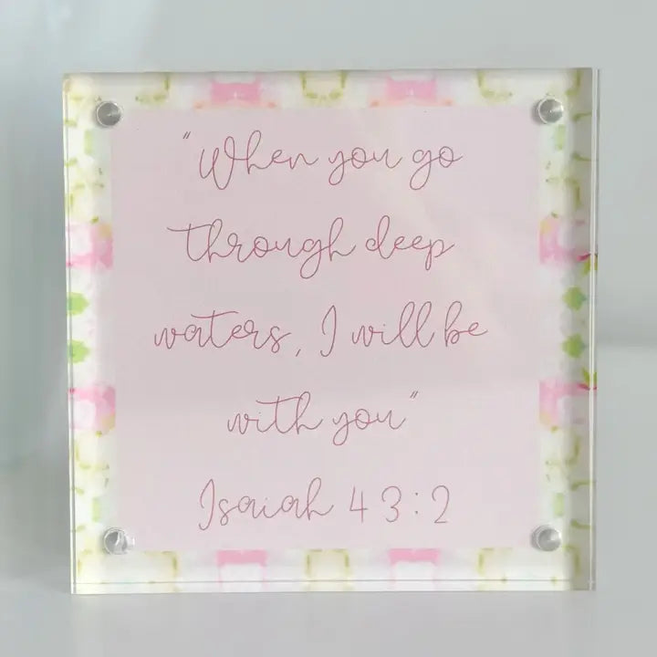 Bible Verse Acrylic Frame 4"x4"