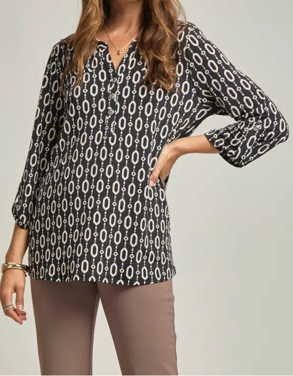 Black & White Pattern Top