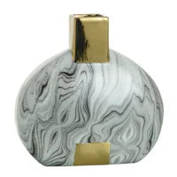 Black and White Marble Vase