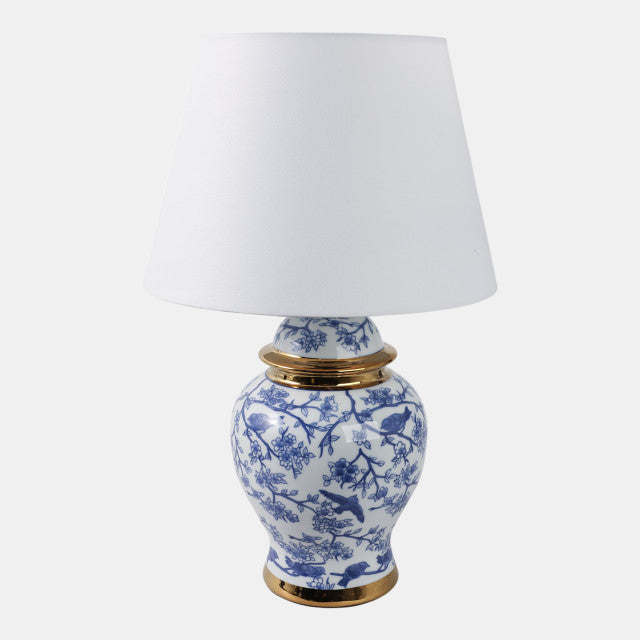 Blue Chinoiserie Table Lamp 19"