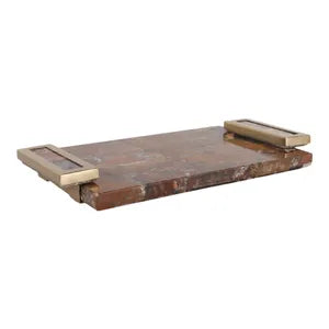17" Brown Stone Tray