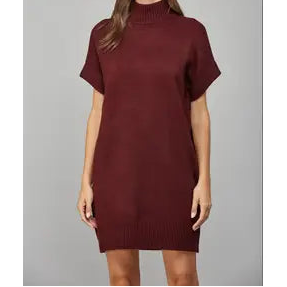 Oversized Burgundy Sweater Dress