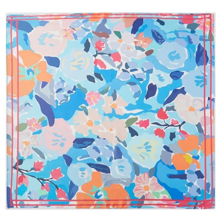 Blue Garden Print Bandana