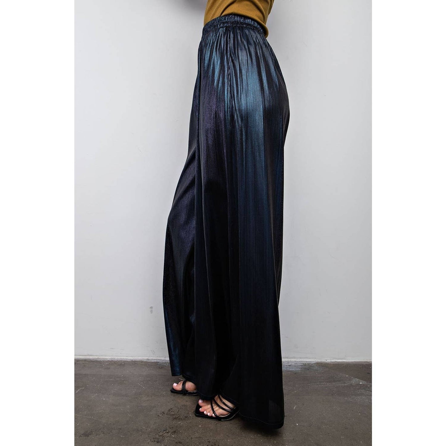 Navy Lurex Pants