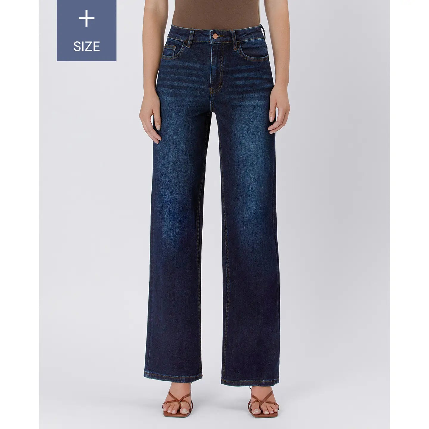 Plus Size Vintage High Rise Loose Jeans