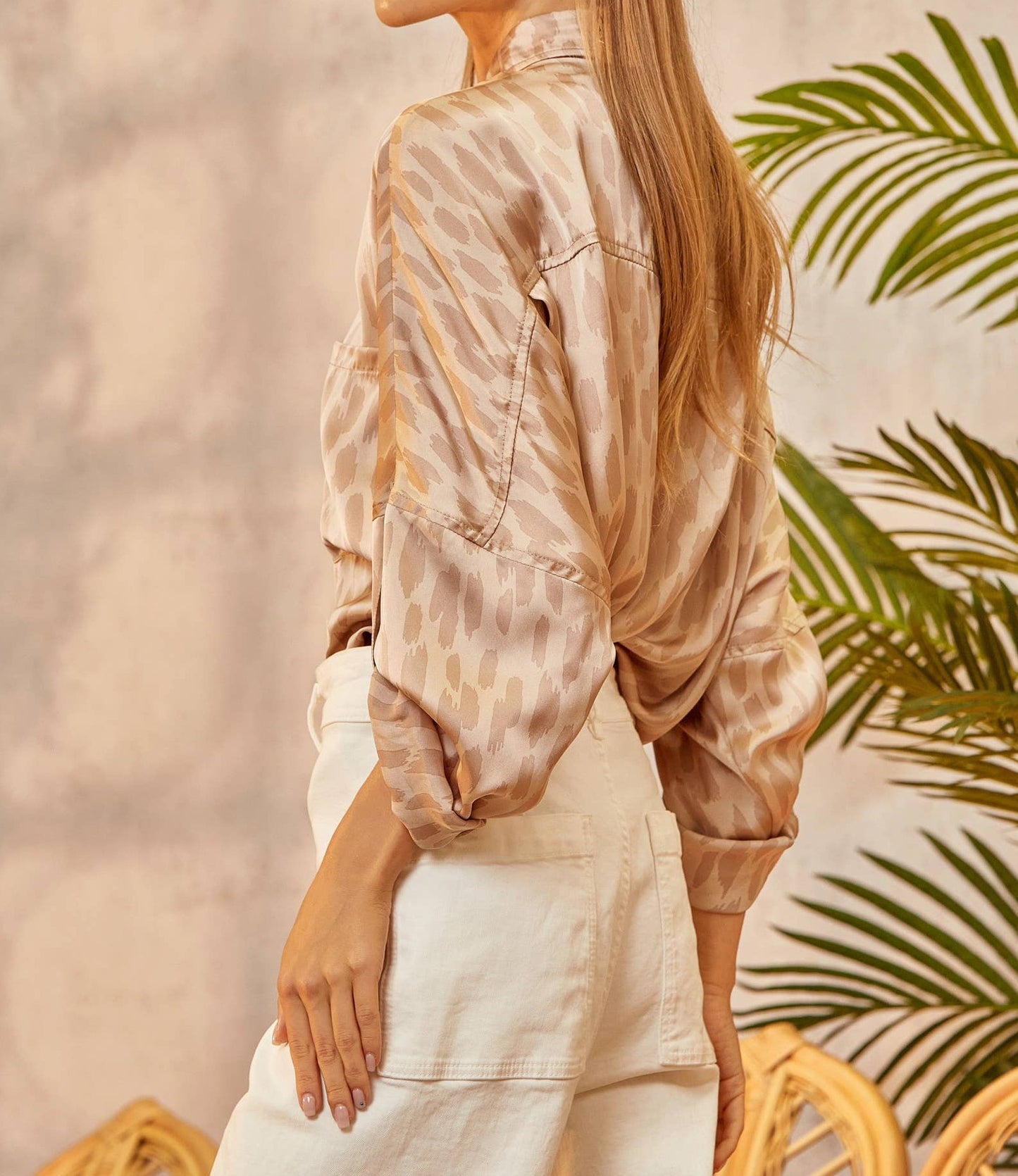 Champagne Oversized Tunic Top