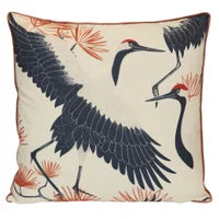 Crane & Blossom Pillow 22" x 22"