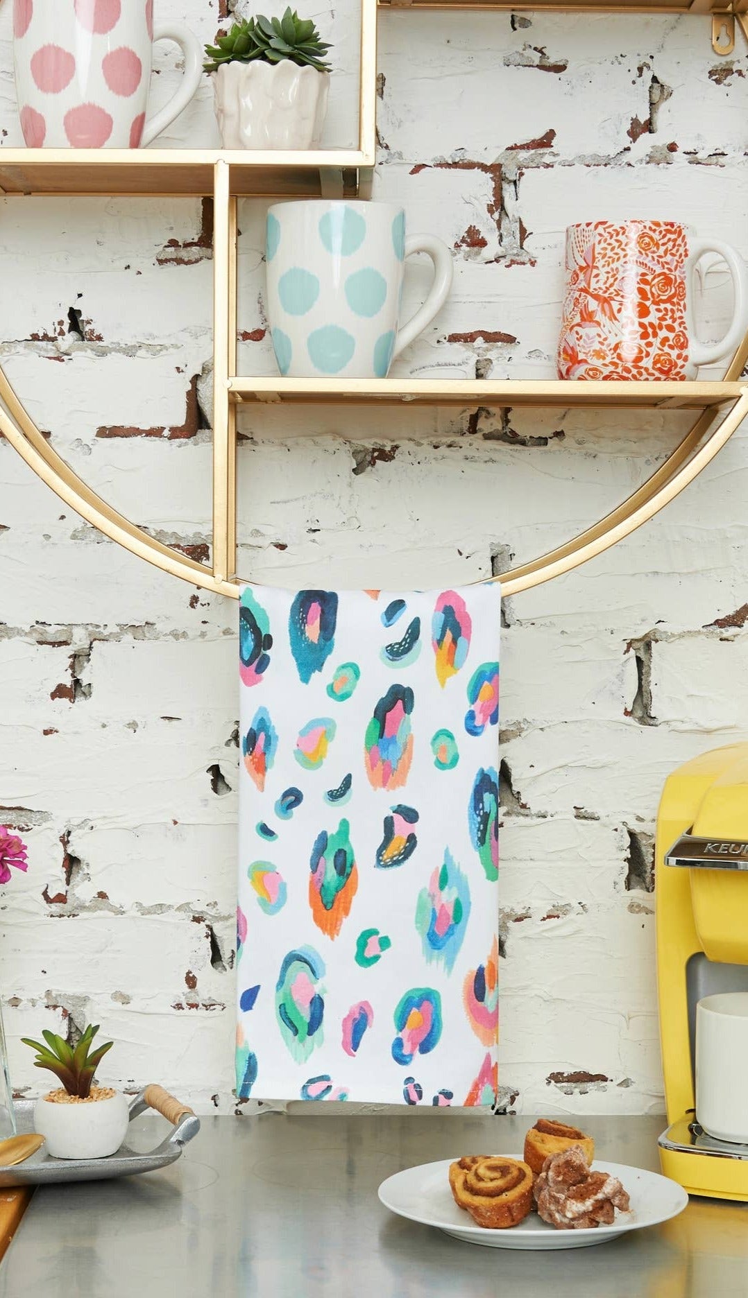 Bright Leopard Tea Towel
