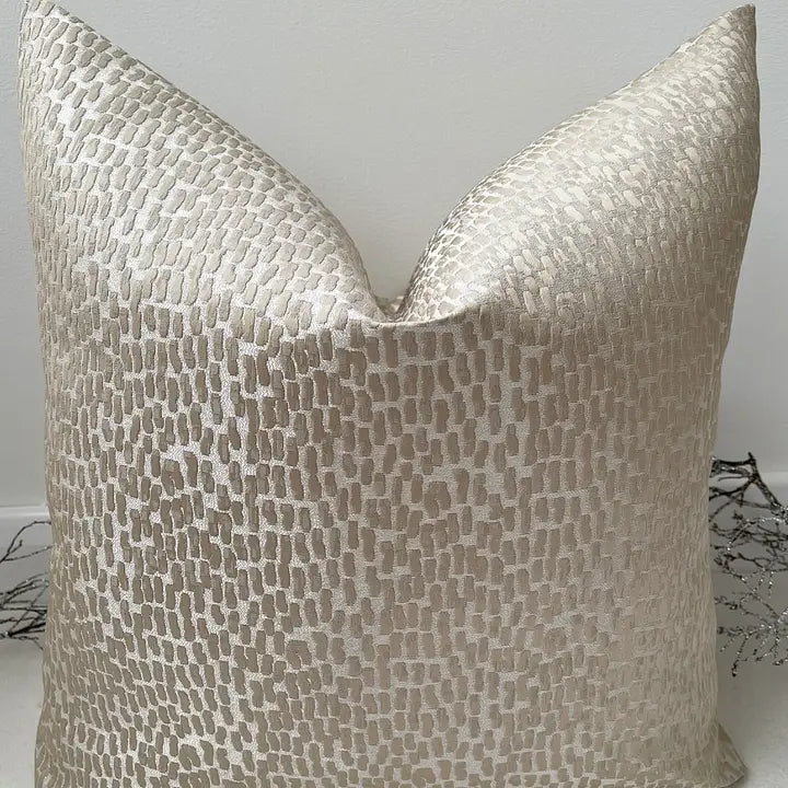 The Taupe Textured Pillow 22"
