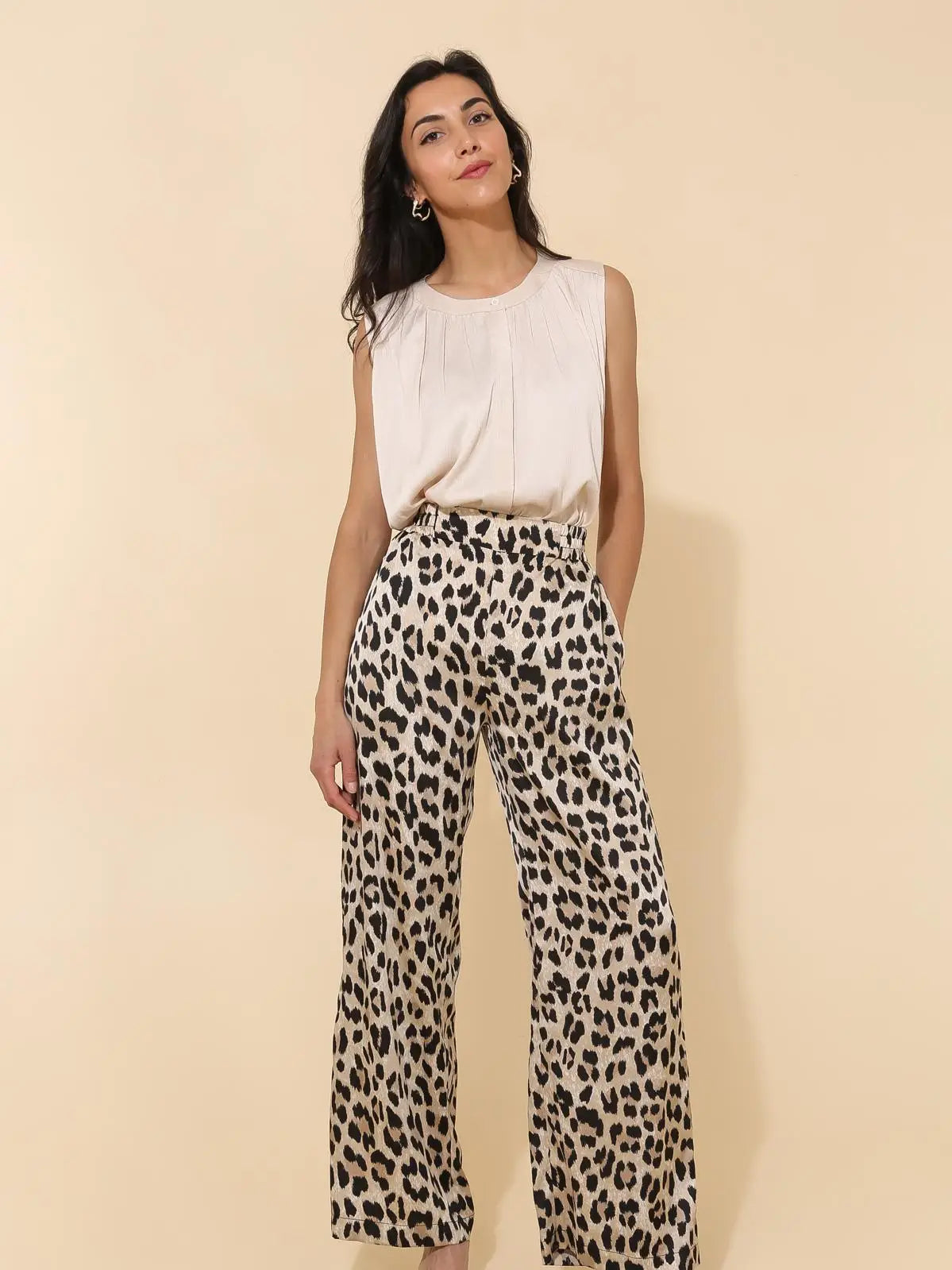 Leopard Print Palazzo Pant