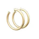 Large Brushed Gold Hoops
