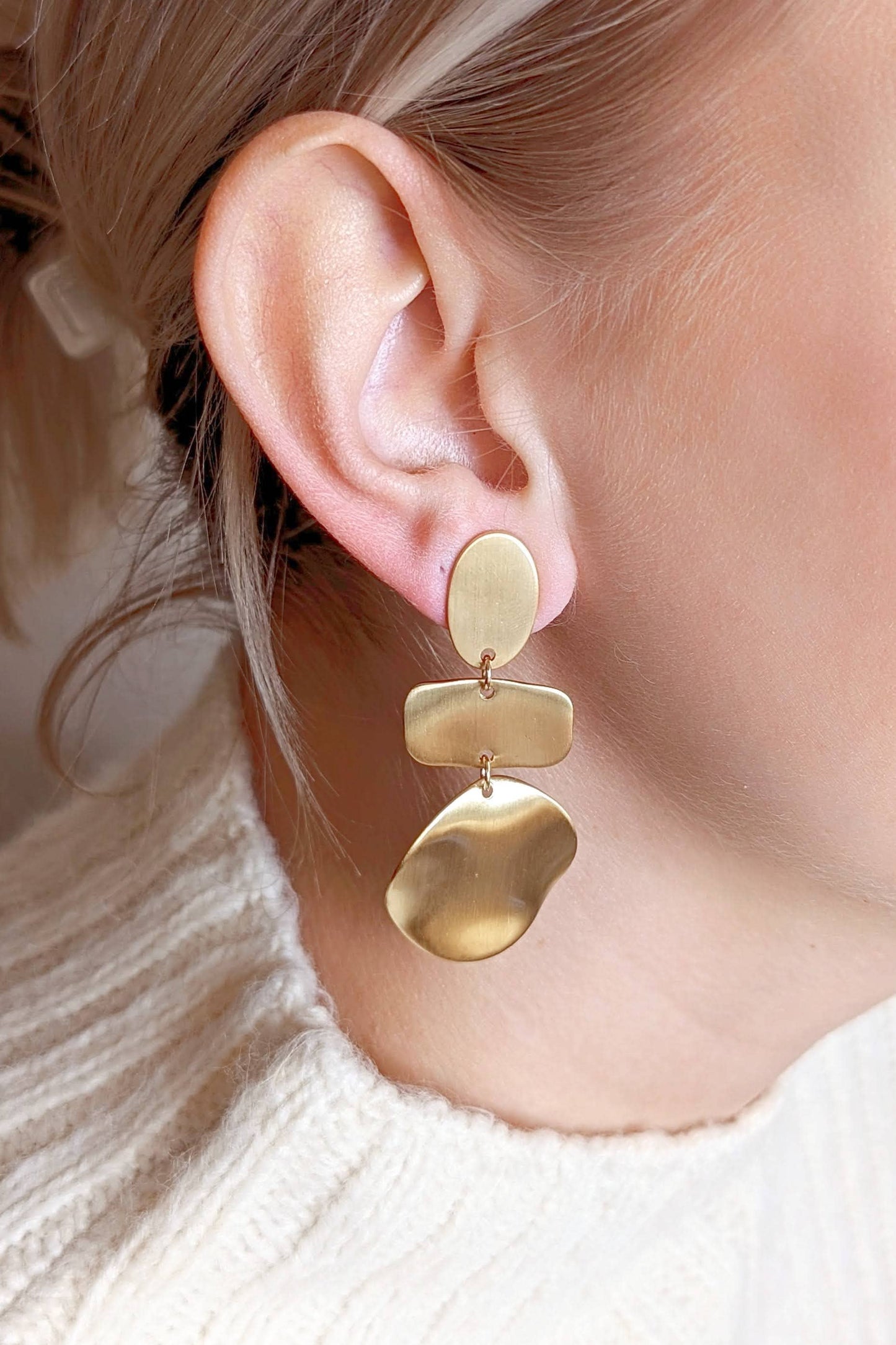 Tri Silver Earrings