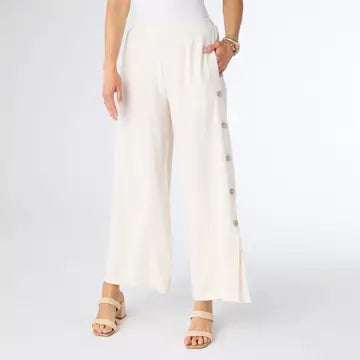 Beige Pants w/ Button Detail