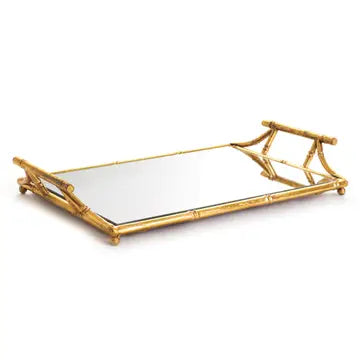Mirrored Tray w/ Handles